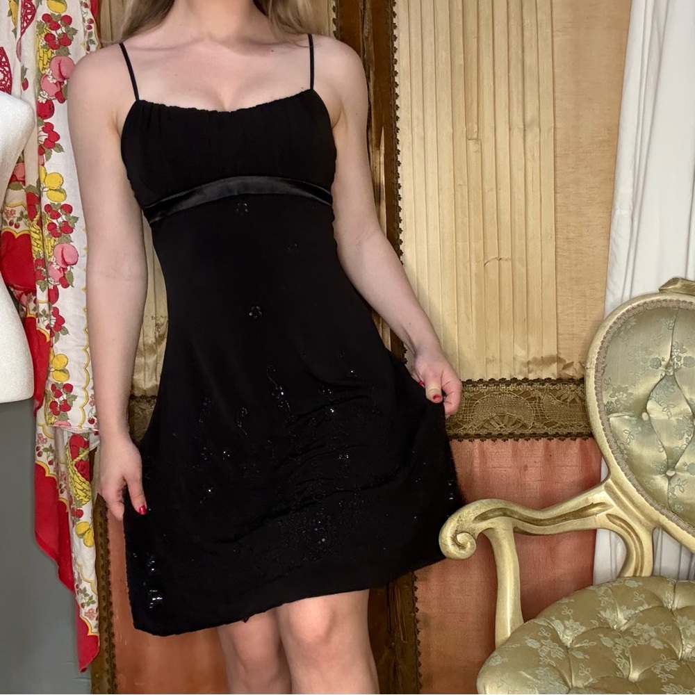 Ruby Rox Black Spaghetti Strap Mini Sundress - image 1